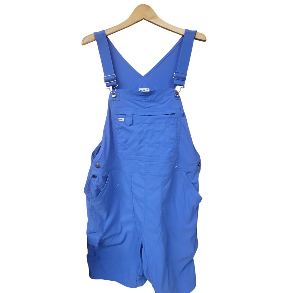Duluth Trading Co Heirloom Gardening Bib Overall Shorts Blue XL Utility Gorpcore